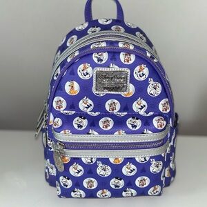 Disney Loungefly backpack 100 years purple